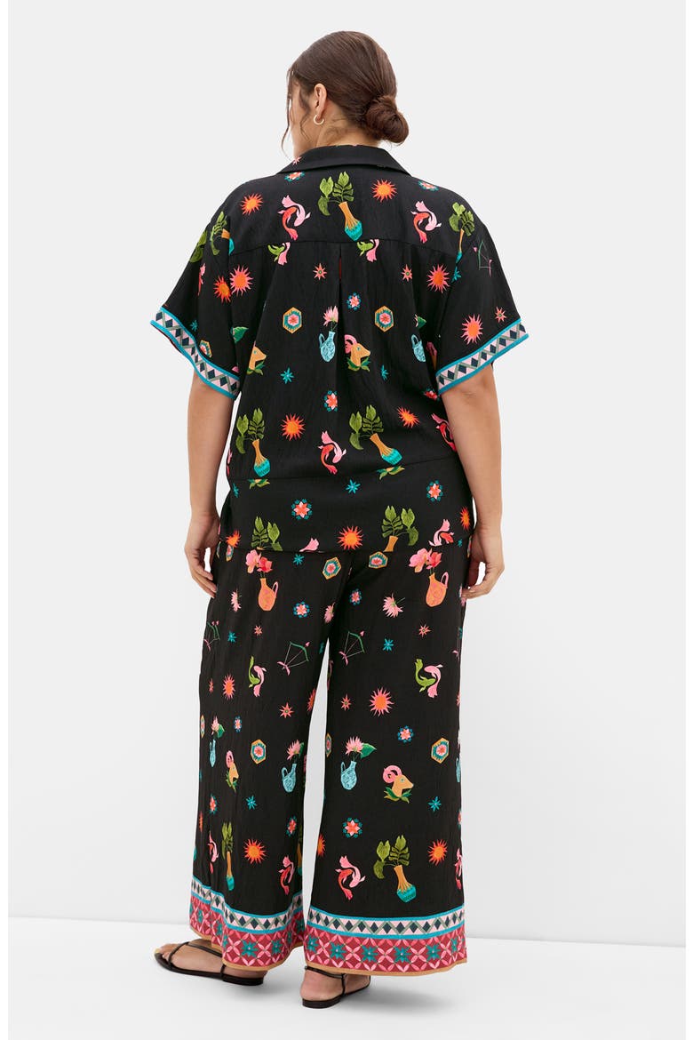 Selena Print Wide Leg Pants, Alternate, color, LA MONT BLK