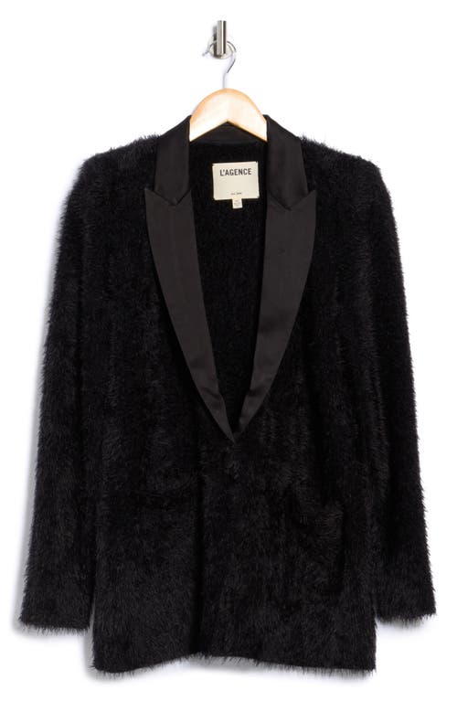 L'agence Baileigh Mixed Media Blazer In Black