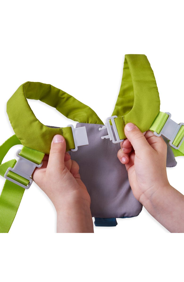 HABA Doll Carrier - Summer Meadow - Fits up to 15" Dolls or Stuffed Animals, Alternate, color, Blue Multi