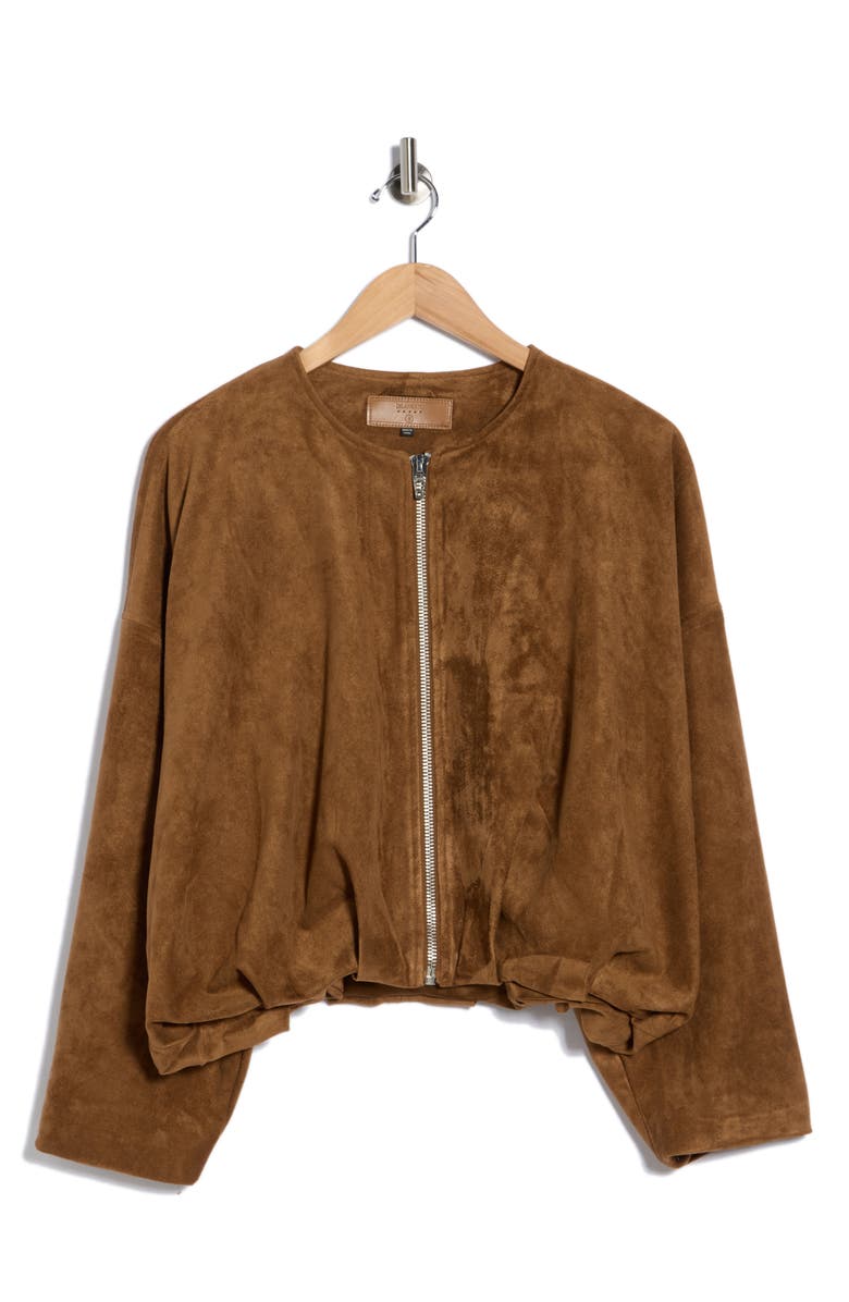BLANKNYC Faux Suede Bubble Hem Jacket, Main, color, Favorite Duo