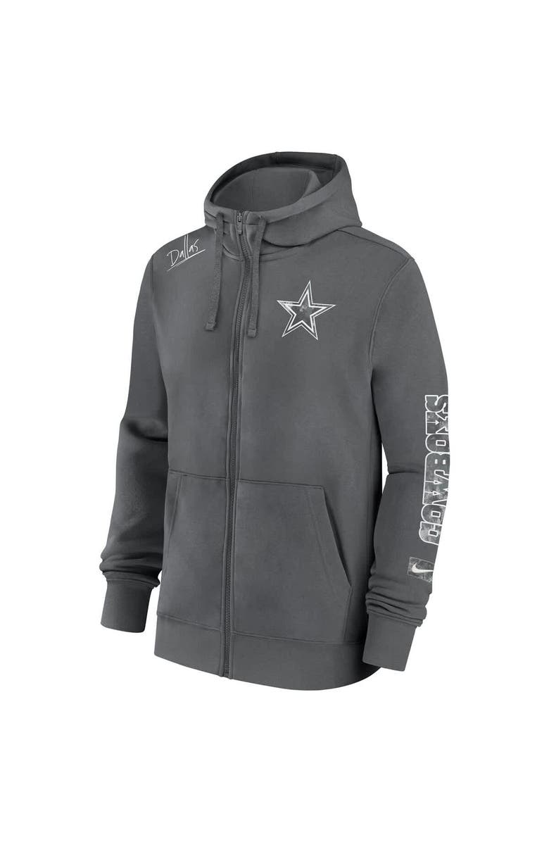 Nike Men's Nike Navy Dallas Cowboys Multi Logo Full-Zip Hoodie, Alternate, color, 