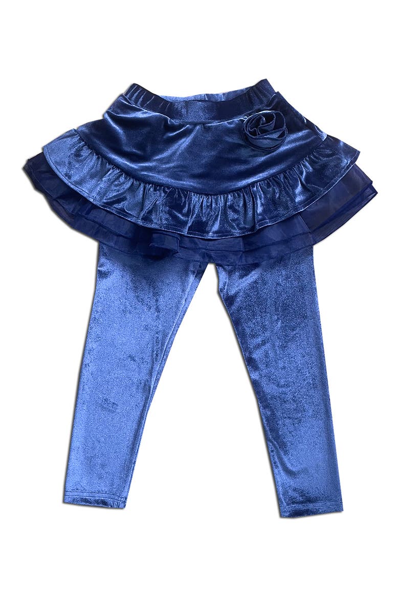 Kids' Tutu Velour Leggings, Main, color, NAVY