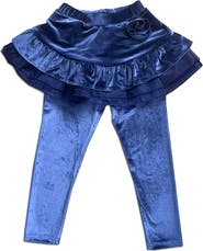 JOE-ELLA Kids' Tutu Velour Leggings