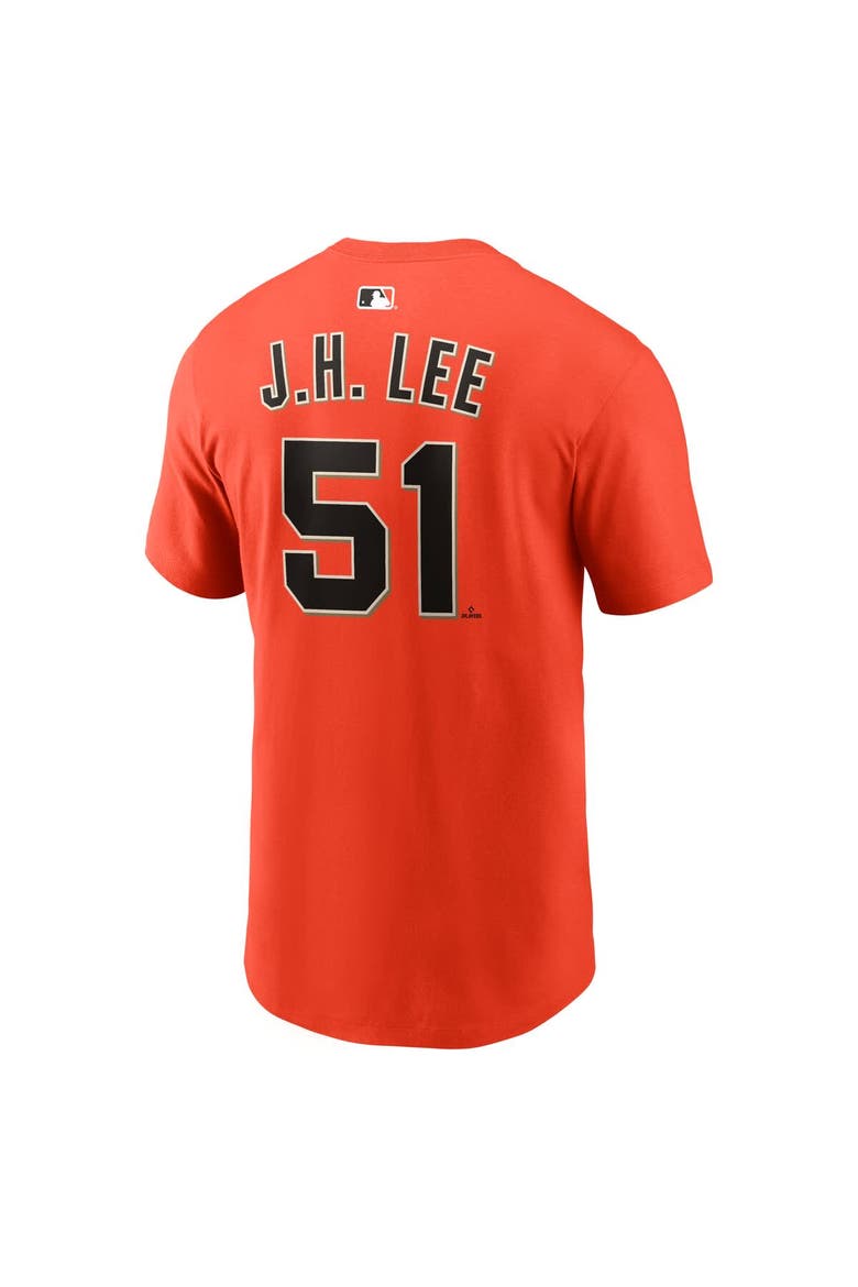 Men's Nike Jung Hoo Lee Orange San Francisco Giants Name & Number T-Shirt, Alternate, color, Orange