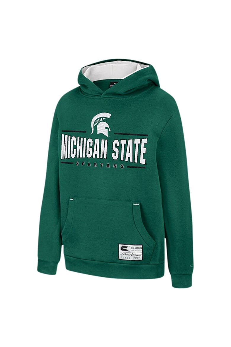 Youth Colosseum Green Michigan State Spartans Lead Guitarists Pullover Hoodie, Alternate, color, Green