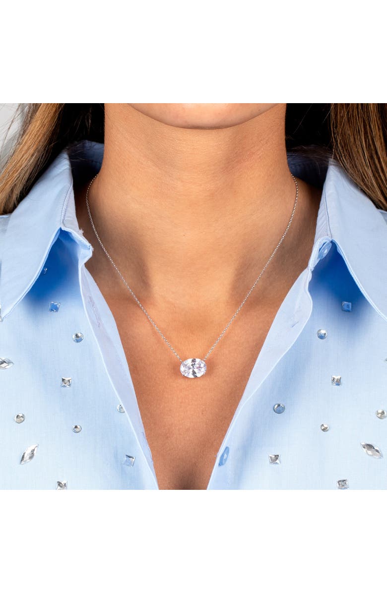 BY ADINA EDEN CZ Oval Shape Pendant Necklace, Alternate, color, Gold