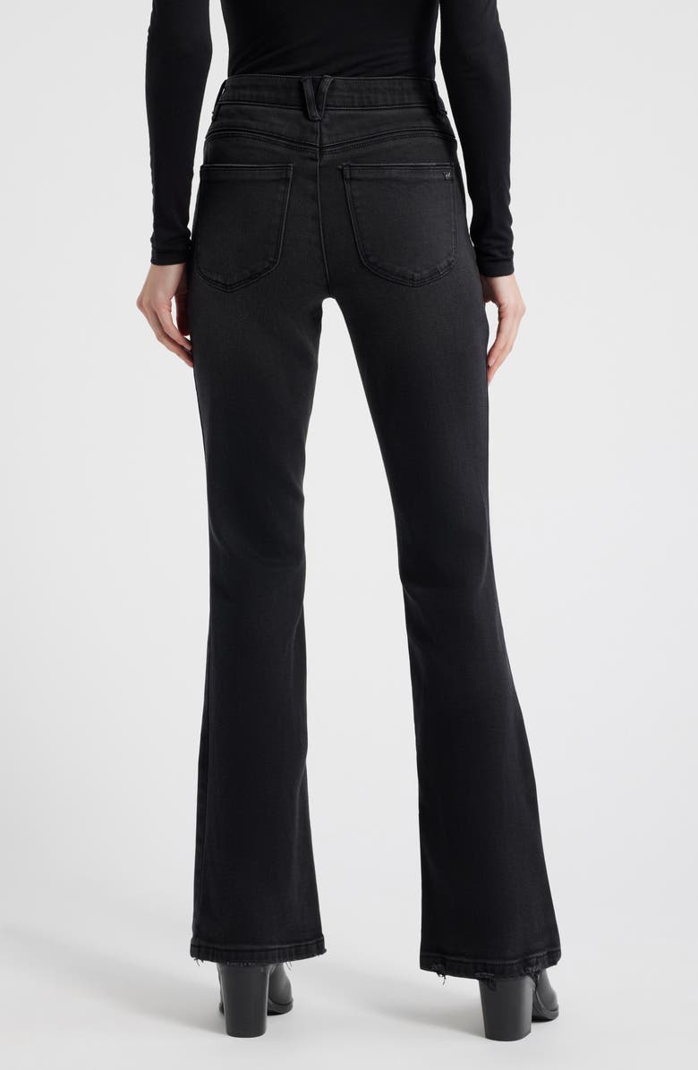 Wit & Wisdom Madison 'Ab'Solution Grinded Hem High Waist Bootcut Jeans, Alternate, color, Washed Black Artisanal