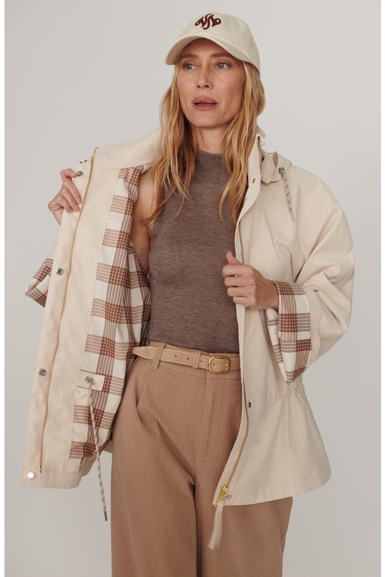 Etta Short Rain Jacket, Alternate, color, BIRCH