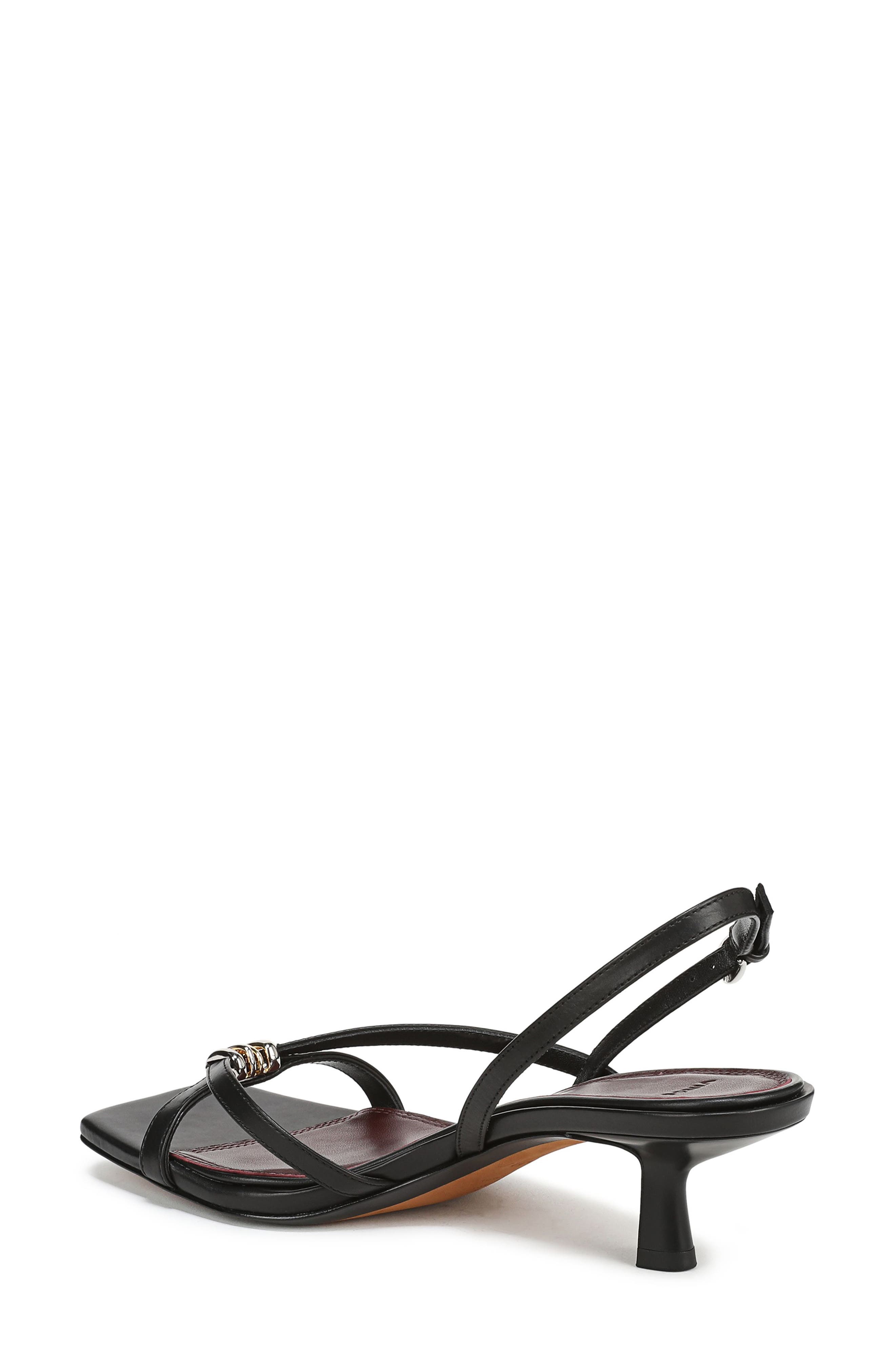 Vince Tali Slingback Kitten Heel Sandal, Alternate, color, Black