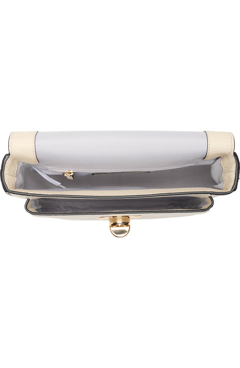 Marc Jacobs Signet Turnlock Leather Saddle Bag, Alternate, color, Marshmallow