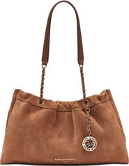 KARL LAGERFELD PARIS Amandine Suede Shoulder