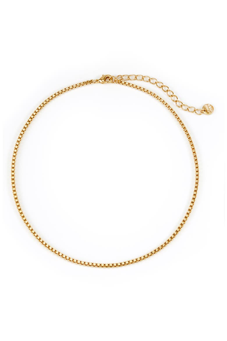 Emma Box Chain Choker, Main, color, GOLD