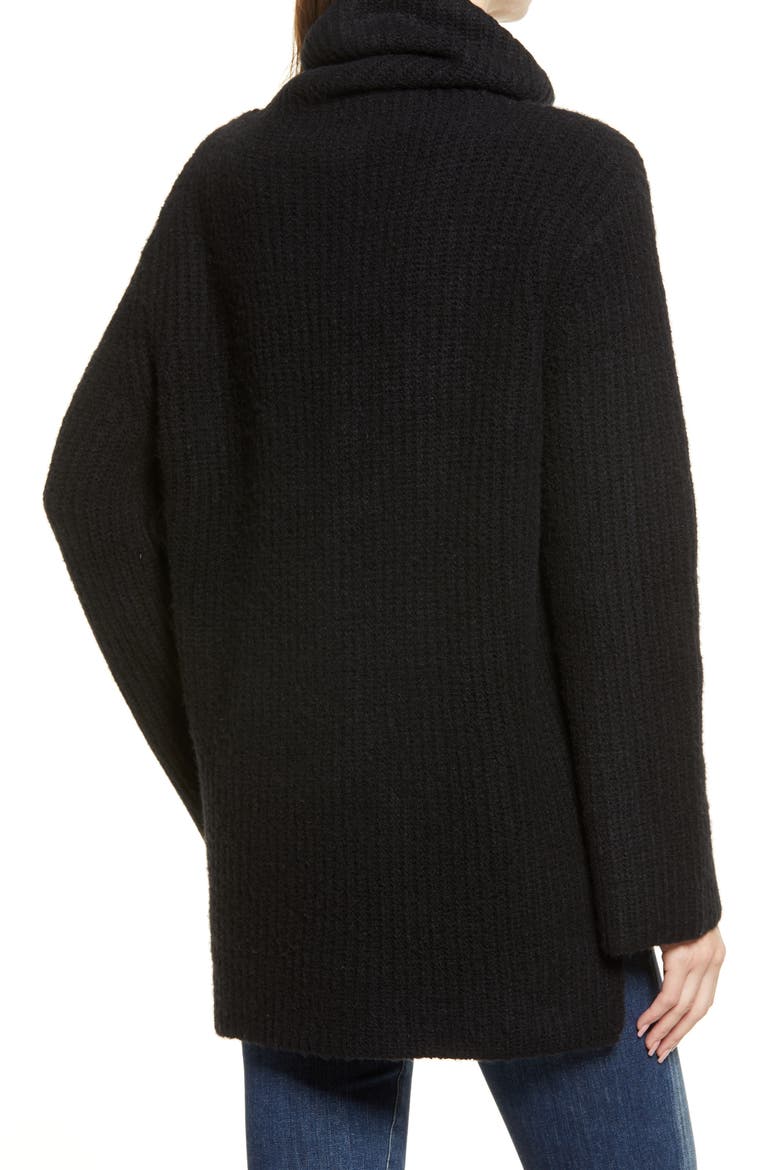 Cozy Turtleneck Sweater, Alternate, color, BLACK