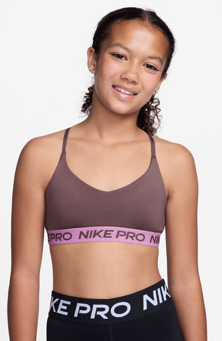 Nike Kids' Pro Indy Sports Bra, Main, color, Tattoo