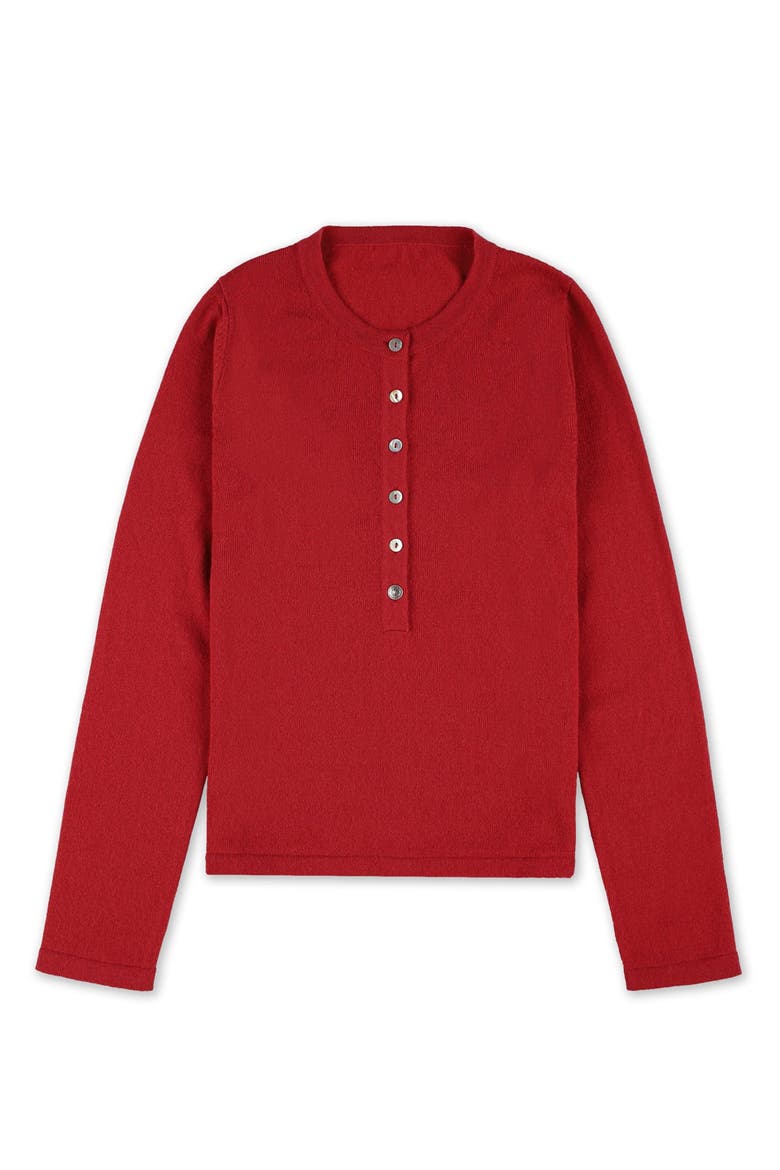 Lou Cashmere Henley Knit, Main, color, WINE