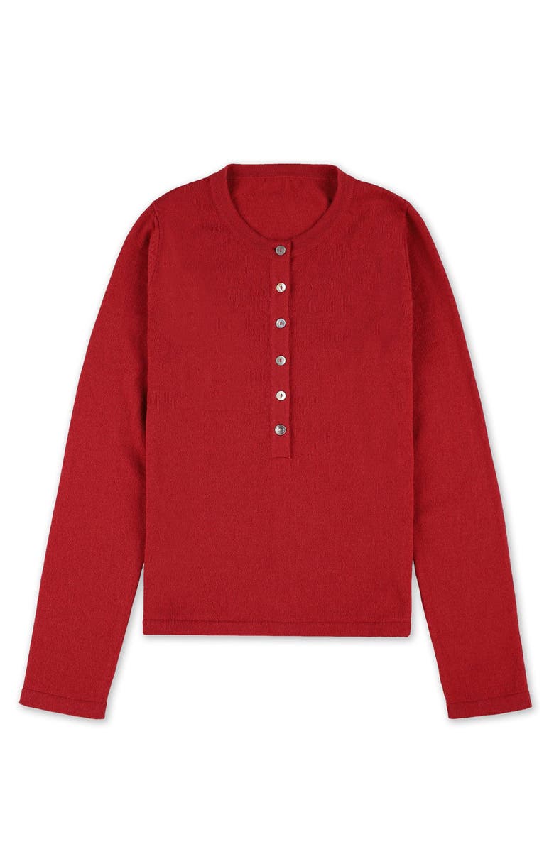 Fortela Lou Cashmere Henley Knit, Main, color, Wine