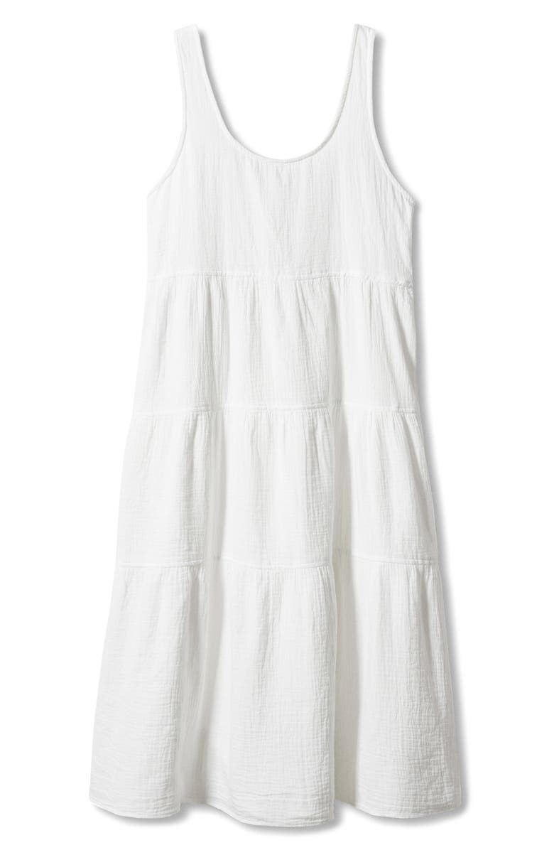 MANGO Sleeveless Cotton Midi Dress, Alternate, color, 