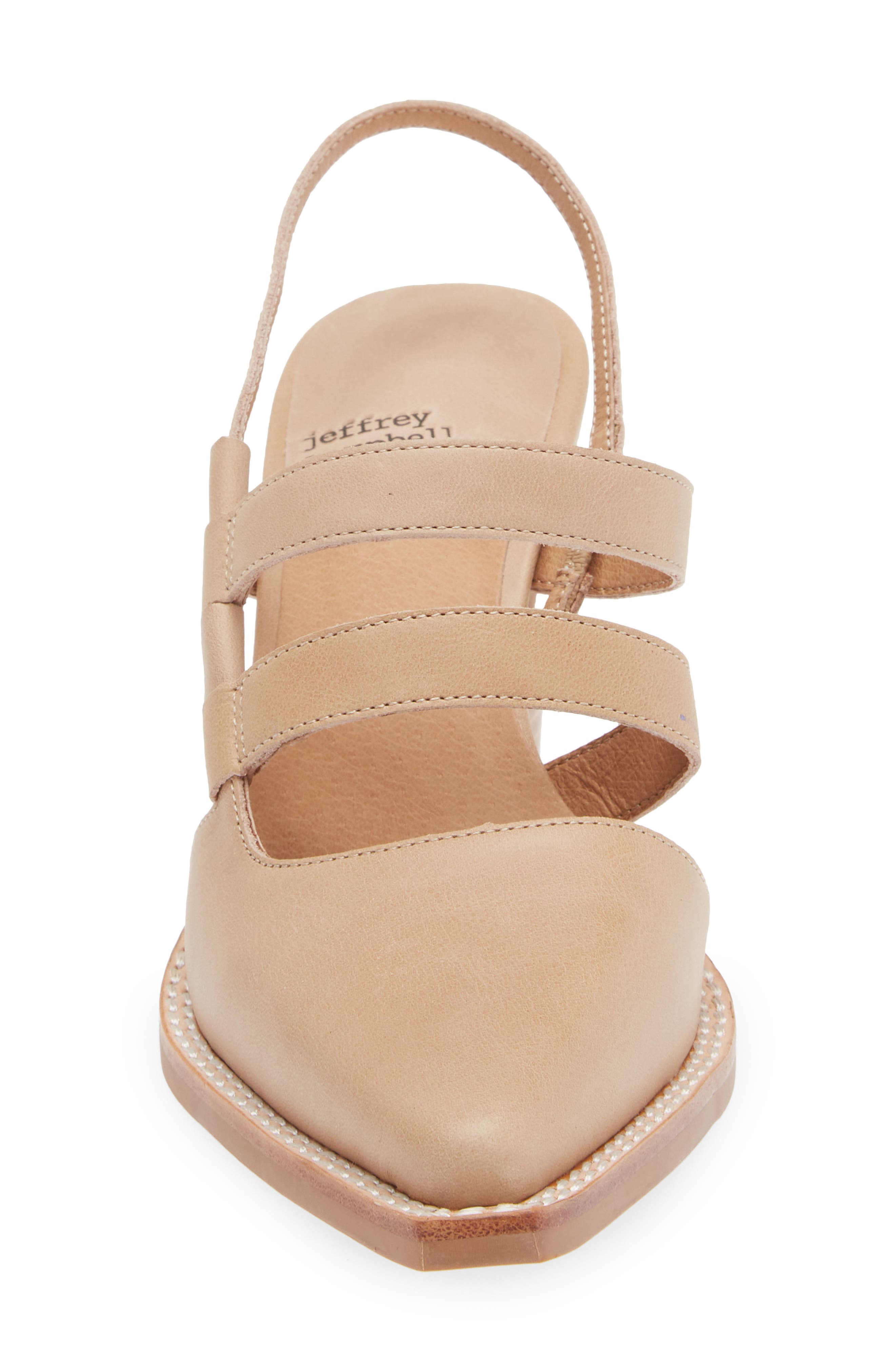 Caroline Pointed Toe Slingback Pump, Alternate, color, NATURAL
