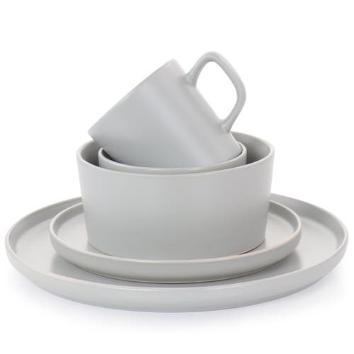 Elama Luxmatte Light Grey 20 Piece Dinnerware Set In Gray