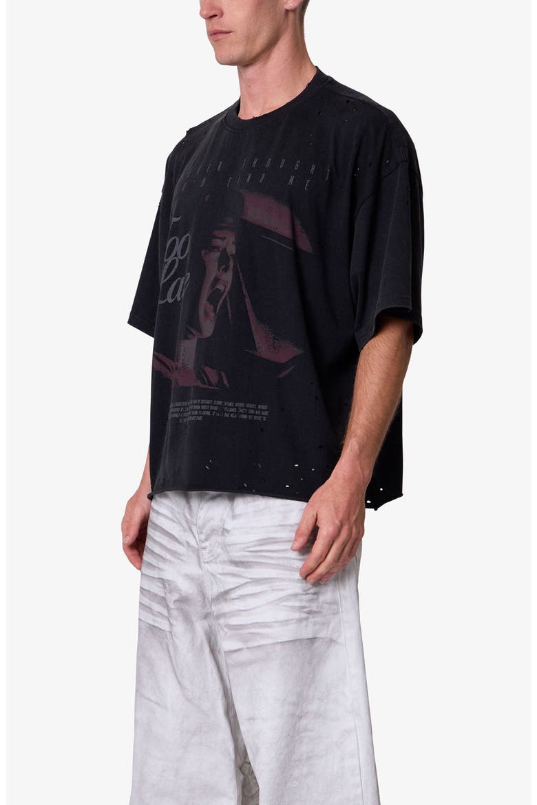Too Late Distressed Graphic T-Shirt, Alternate, color, WASHED BLACK