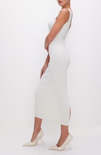 Shine Scoop Back Ribbed Tank Dress