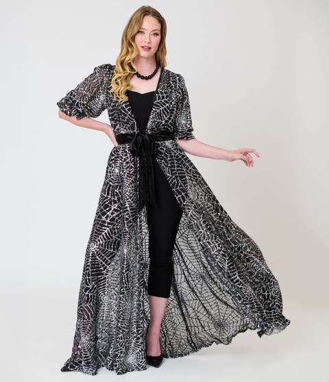 Floral Velvet Burnout Duster