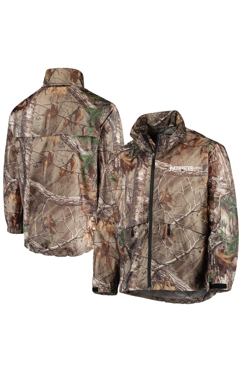 DUNBROOKE Men's Dunbrooke Realtree Camo New England Patriots Circle Sportsman Waterproof Packable Full-Zip Jacket, Main, color, 