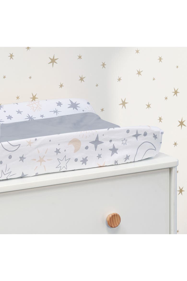 Goodnight Moon Changing Pad Cover - Moons/Stars, Alternate, color, White