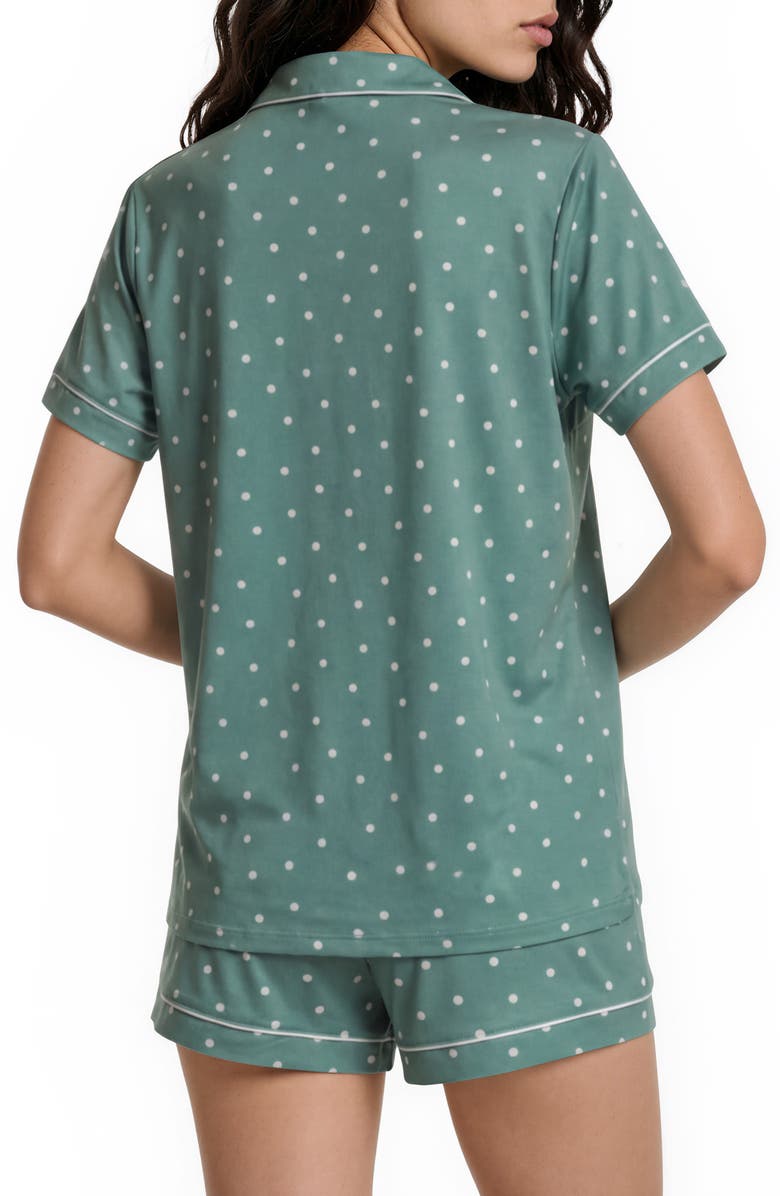 Flora By Flora Nikrooz Brenna Piped Pajamas, Alternate, color, Mid Green