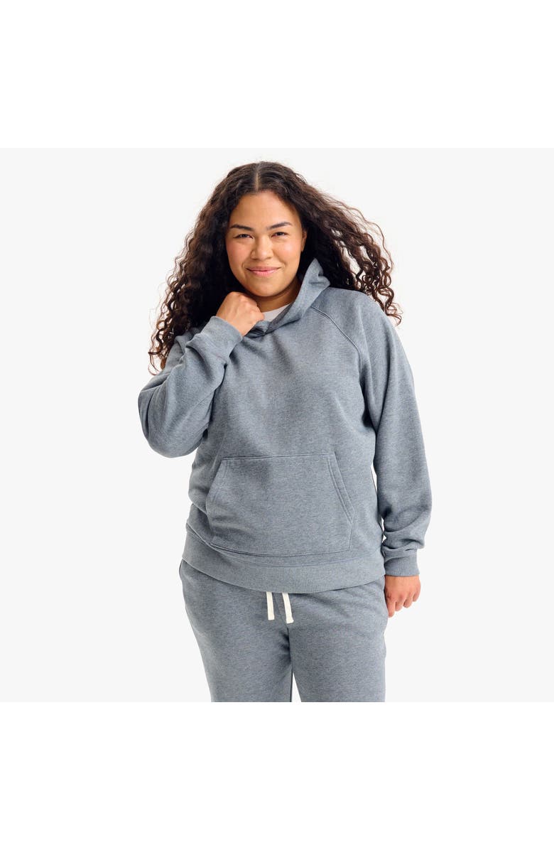 Primary Adult Cozy Fleece Pullover Hoodie, Alternate, color, Heather Black