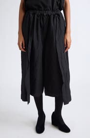Comme des Garçons Comme des Garçons Garment Treated Wide Leg Twill Pants