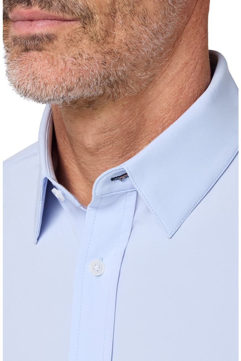Men's Leeward Trim Fit Solid Performance Button-Up Shirt, Alternate, color, LIGHT BLUE SOLID