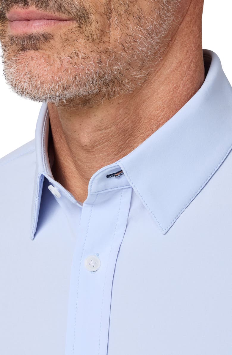 Mizzen+Main Men's Leeward Trim Fit Solid Performance Button-Up Shirt, Alternate, color, Light Blue Solid