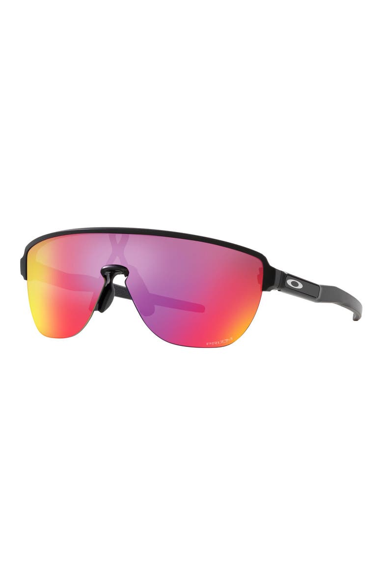 Corridor 142mm Semi Rimless Prizm™ Polarized Shield Sunglasses, Alternate, color, BLACK GREY