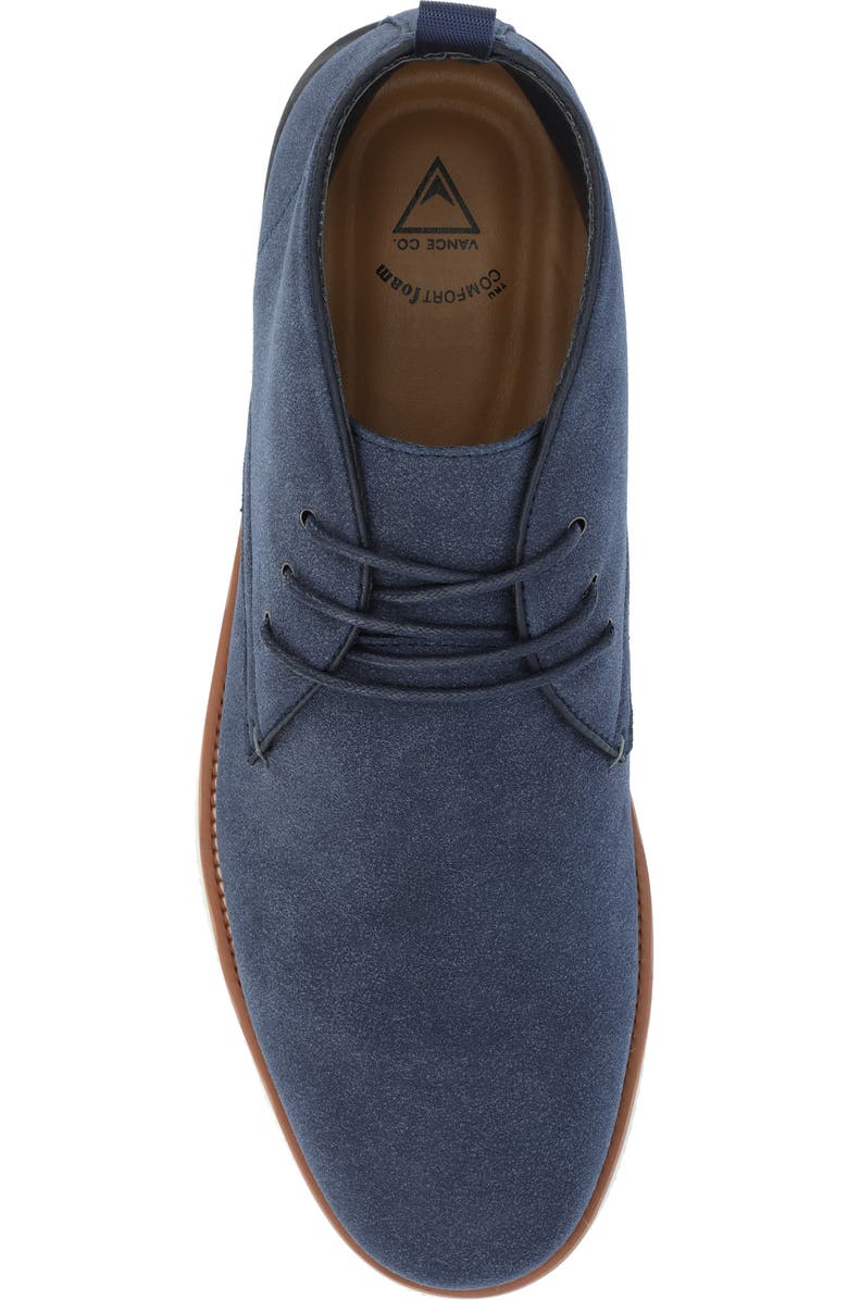 VANCE CO Jimmy Plain Toe Vegan Leather Chukka Boot, Alternate, color, Navy