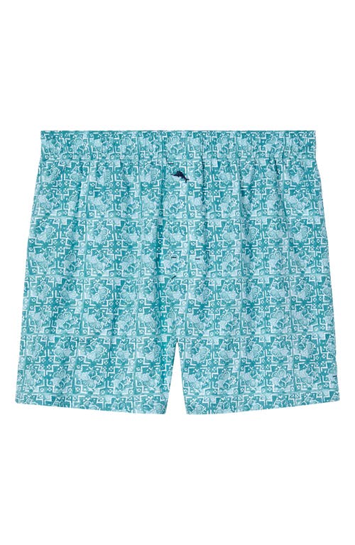 Tommy Bahama Print Boxer Shorts In Green