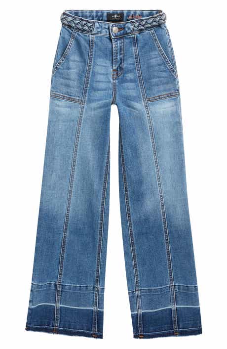 7 For All Mankind Kids' Lotta Wide Leg Jeans