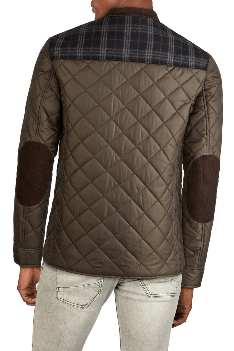 Signature Mixed Media Quilted Jacket, Alternate, color, OLIVE