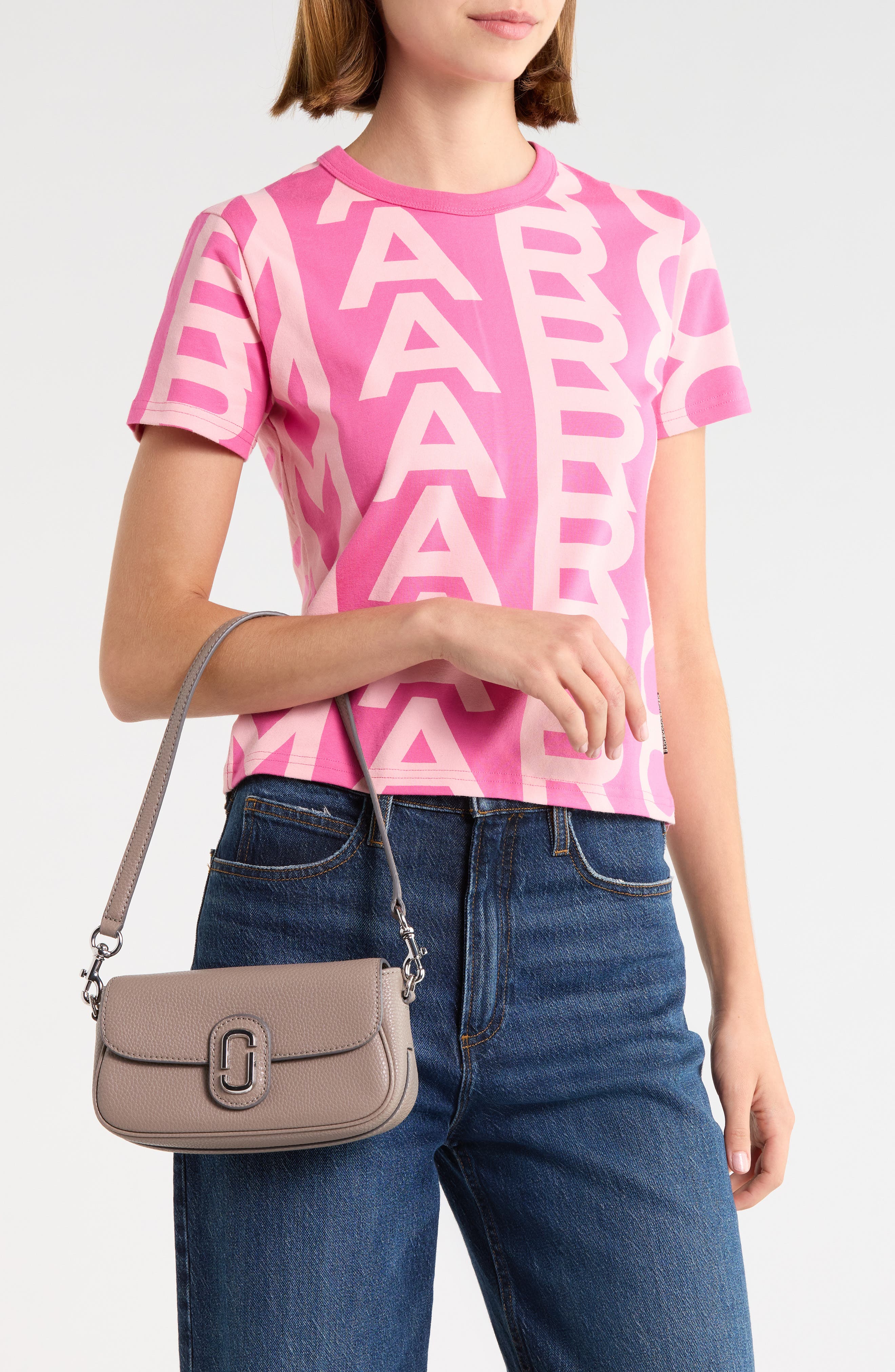 The Large Leather Saddle Bag, Alternate, color, CEMENT