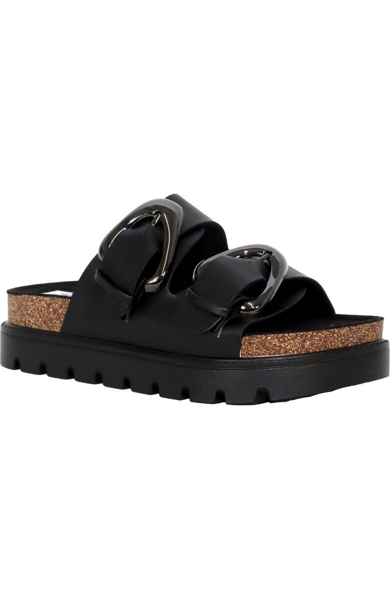 Seven7 Carissa Buckle Slide Sandal, Main, color, Black