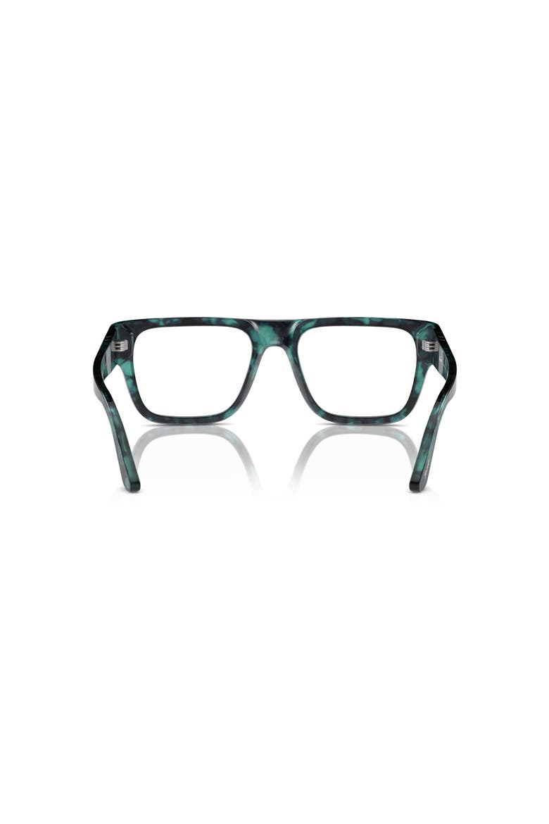 53mm Square optical glasses, Alternate, color, Green Tortoise