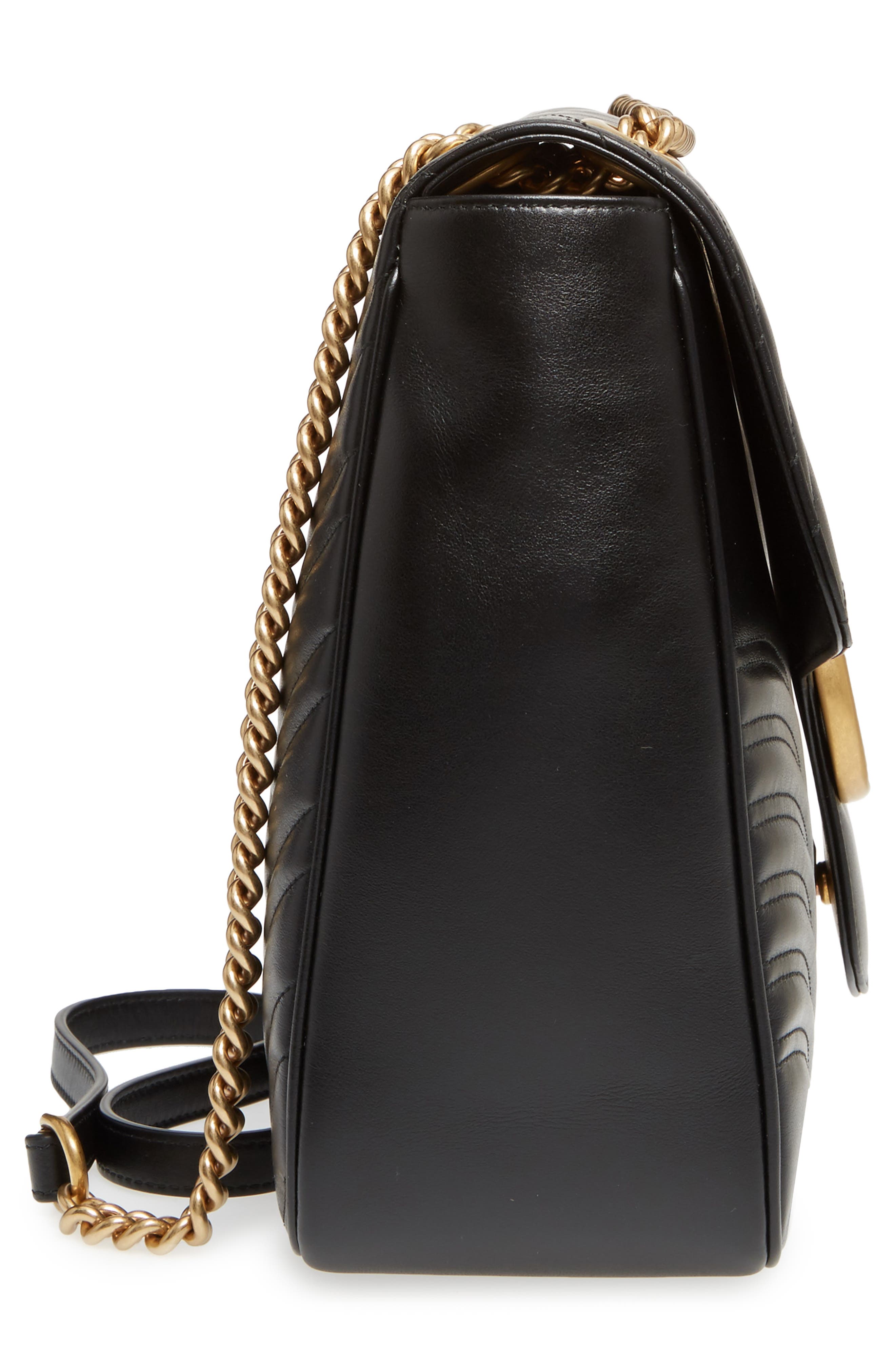 Gucci Large Matelassé Leather Shoulder Bag, Alternate, color, 