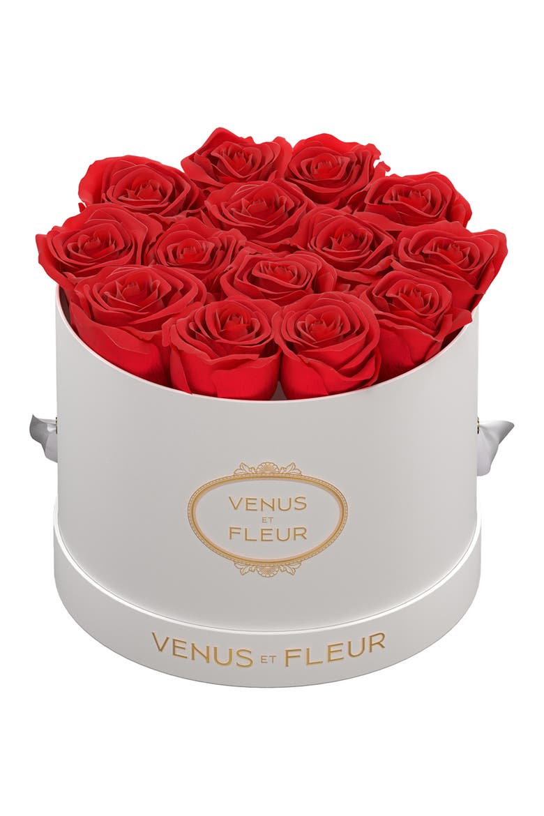 Classic Small Round Eternity Roses, Main, color, RED