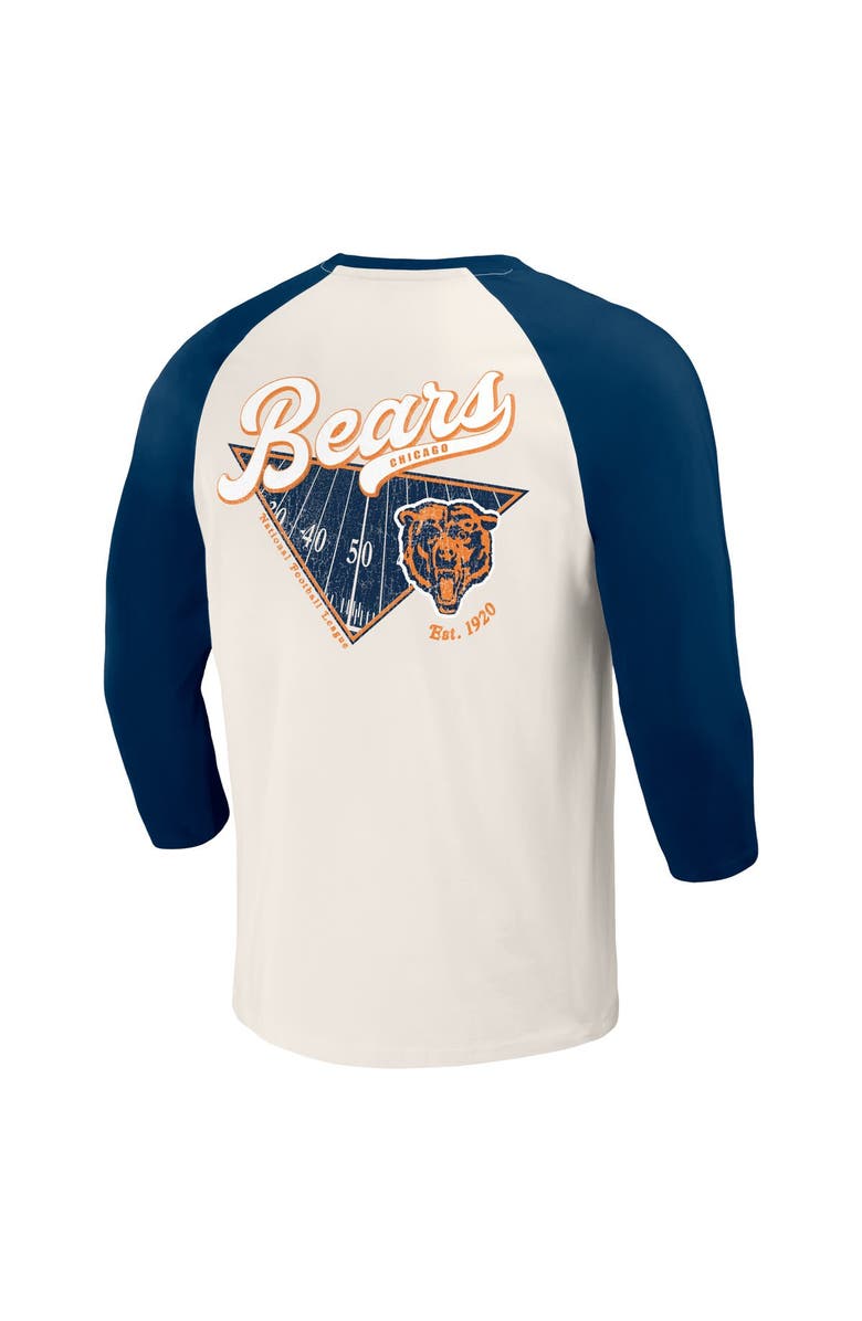 Darius Rucker Collection by Fanatics Men's Darius Rucker Collection by Fanatics Navy/White Chicago Bears Raglan 3/4 Sleeve T-Shirt, Alternate, color, Navy