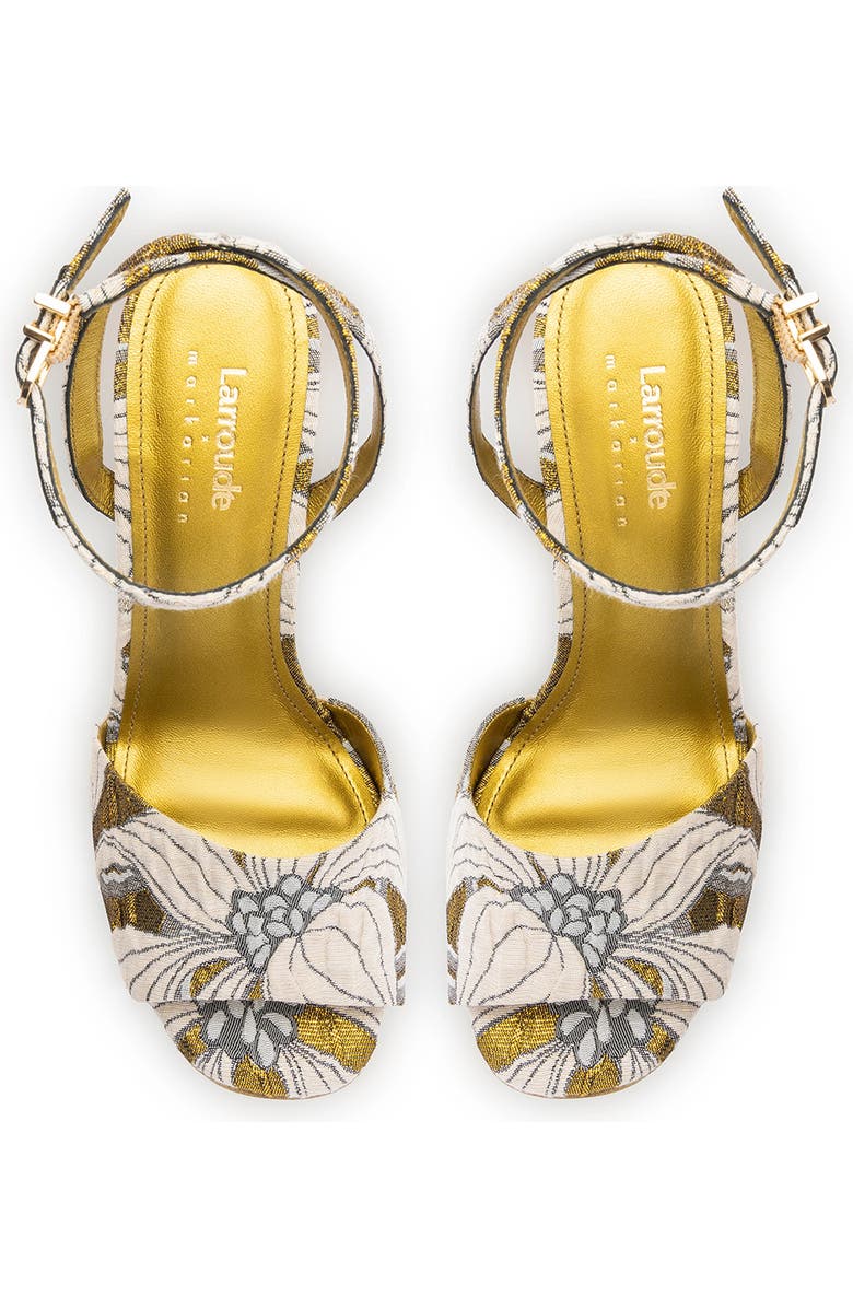 Larroudé x Markarian Wedge In Floral Dutel, Alternate, color,