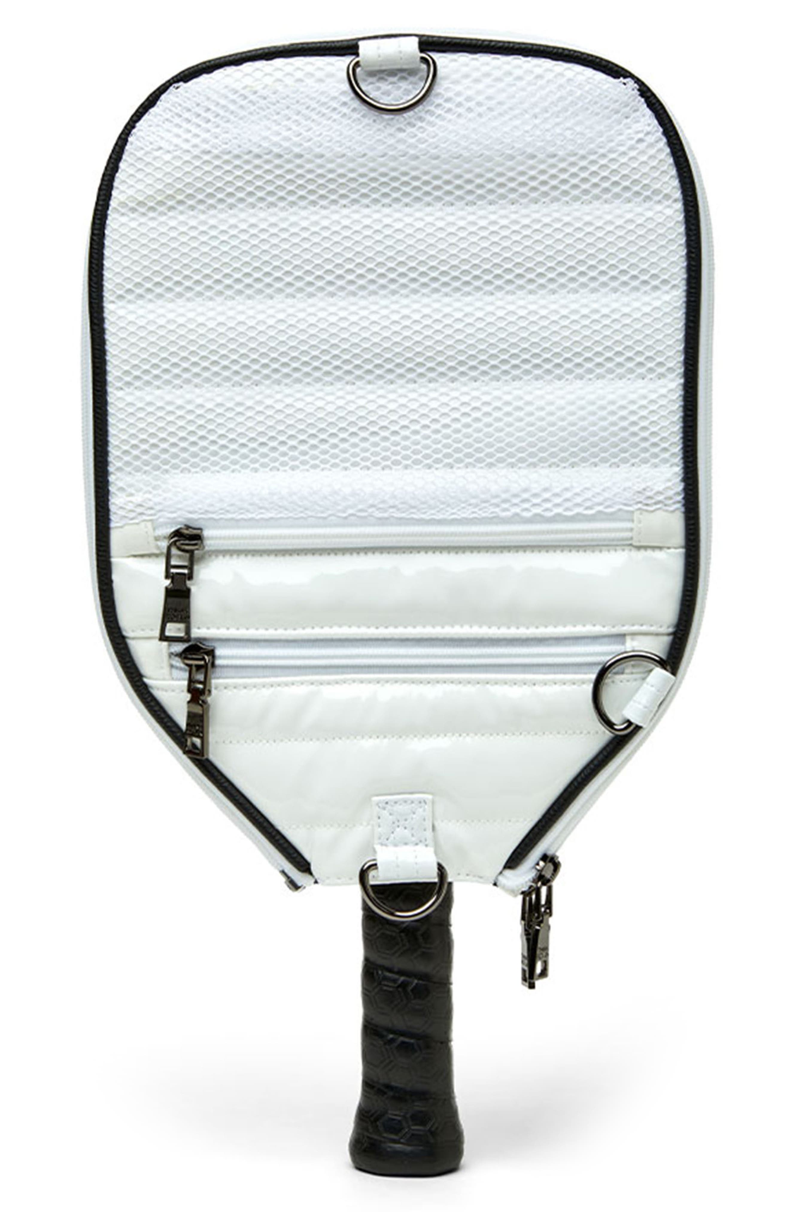 THINK ROYLN Sporty Quilted Pickleball Bag, Alternate, color, White Patent