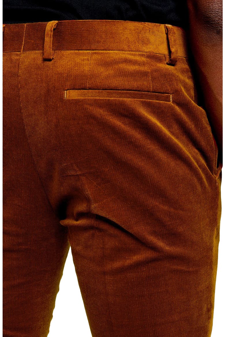 A-List Skinny Fit Velveteen Trousers, Alternate, color, BROWN