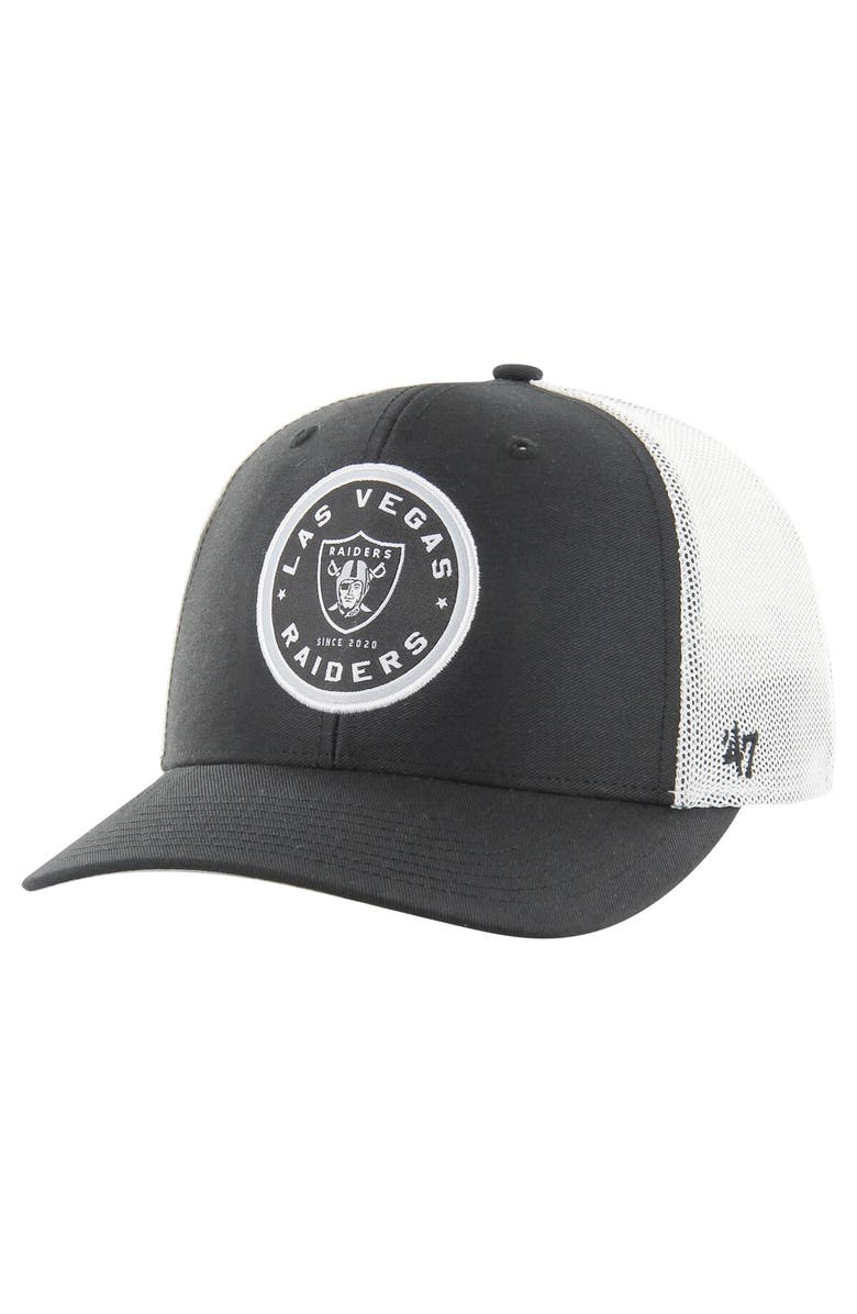 '47 Men's '47 Black Las Vegas Raiders Disclose Trophy Stretch Fit Hat, Main, color, Black
