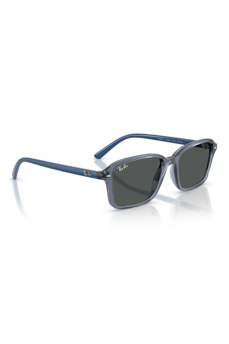 Kids' 50mm Square Sunglasses, Alternate, color, TRANSPARENT BLUE / DARK GREY