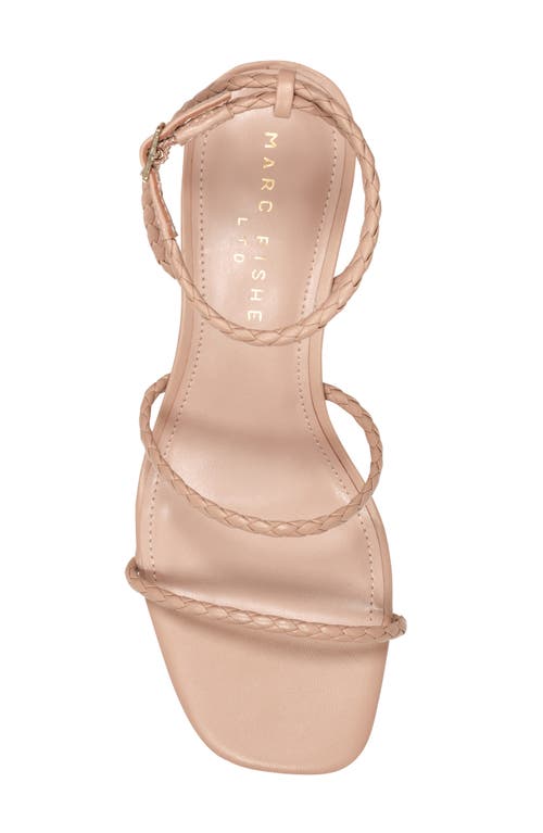 Marc Fisher Ltd Beylee Ankle Strap Kitten Heel Sandal In Medium Natural